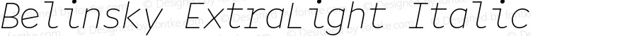 Belinsky-ExtraLightItalic