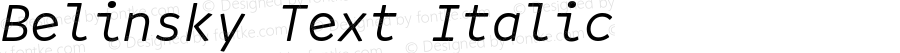 BelinskyText-Italic