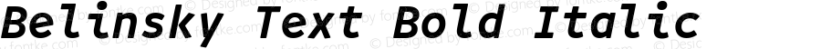 Belinsky Text Bold Italic