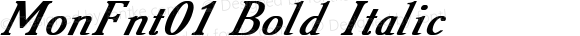 MonFnt01 Bold Italic