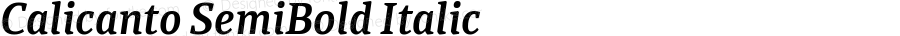 Calicanto SemiBold Italic