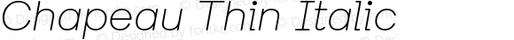 Chapeau Thin Italic