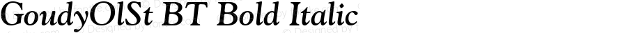 Goudy Old Style Bold Italic BT