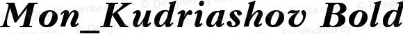 Mon_Kudriashov Bold Italic