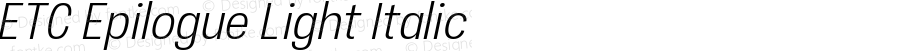 ETC Epilogue Light Italic