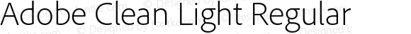 Adobe Clean Light Regular