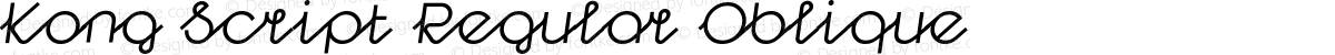 Kong Script Regular Oblique