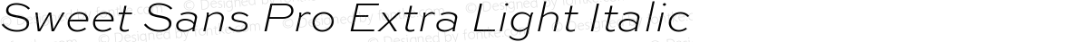 Sweet Sans Pro Extra Light Italic