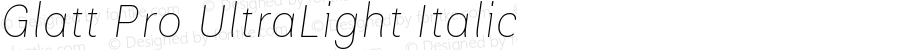 GlattPro-UltraLightItalic