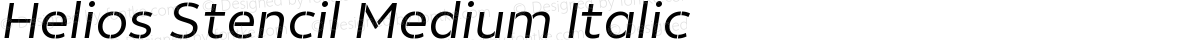 Helios Stencil Medium Italic