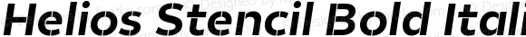 Helios Stencil Bold Italic