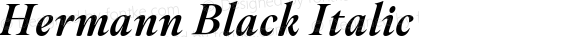 Hermann Black Italic