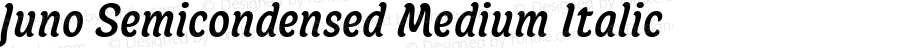 Juno Semicondensed Medium Italic