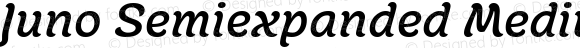 Juno Semiexpanded Medium Italic