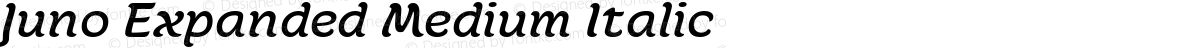 Juno Expanded Medium Italic