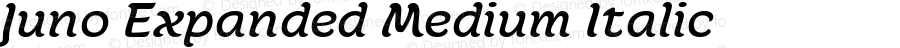 Juno Expanded Medium Italic