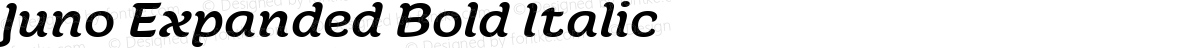 Juno Expanded Bold Italic