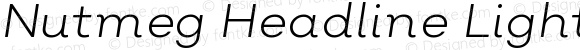 Nutmeg Headline Light Italic