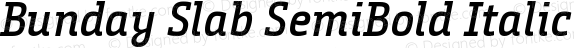 Bunday Slab SemiBold Italic