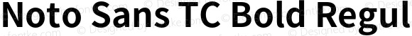 Noto Sans TC Bold Regular