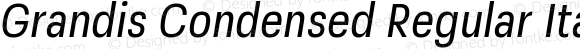 Grandis Condensed Regular Italic