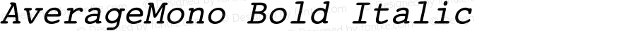 AverageMono Bold Italic