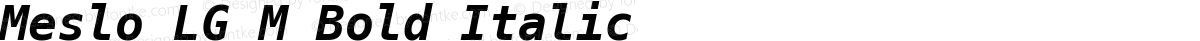 Meslo LG M Bold Italic