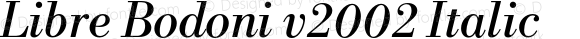 Libre Bodoni v2002 Italic