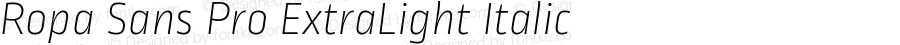 RopaSansPro-ExtraLightItalic