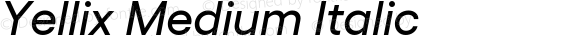Yellix Medium Italic