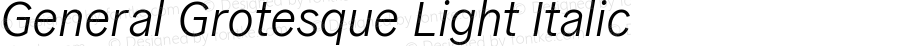 GeneralGrotesque-LightItalic