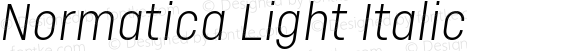 Normatica Light Italic