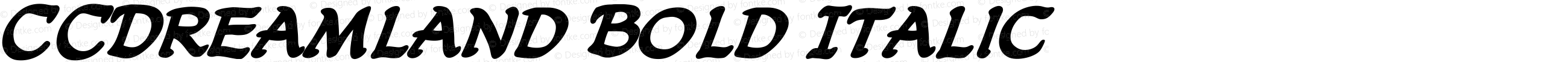 CCDreamland Bold Italic