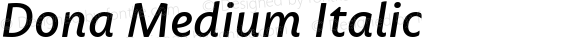 Dona Medium Italic