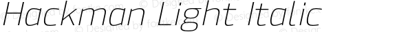 Hackman Light Italic