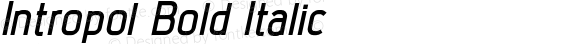Intropol Bold Italic