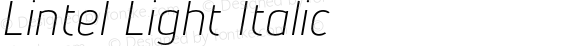 Lintel Light Italic