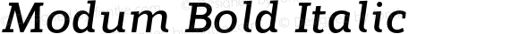 Modum Bold Italic