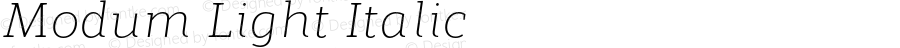 Modum Light Italic