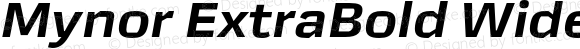 Mynor ExtraBold Wide Italic
