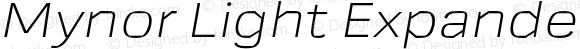 Mynor Light Expanded Italic