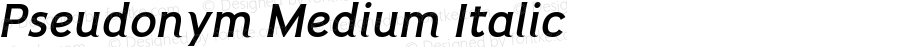 Pseudonym Medium Italic