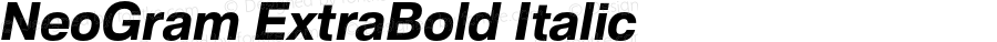 NeoGram ExtraBold Italic