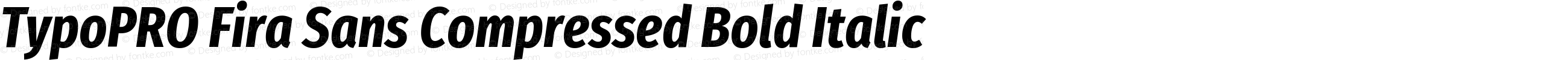 TypoPRO Fira Sans Compressed Bold Italic