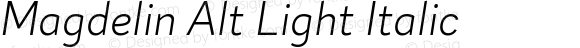 Magdelin Alt Light Italic