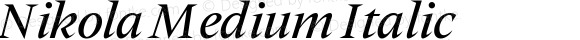 Nikola Medium Italic
