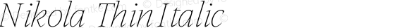 Nikola Thin Italic