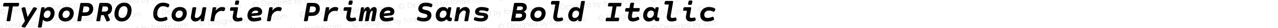 TypoPRO Courier Prime Sans Bold Italic