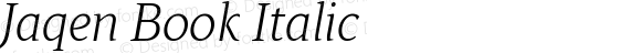 Jaqen Book Italic