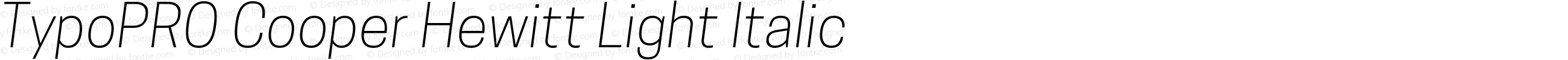 TypoPRO Cooper Hewitt Light Italic